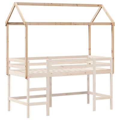 vidaXL Telhado de cama infantil 207x80,5x151,5 cm madeira pinho maciça