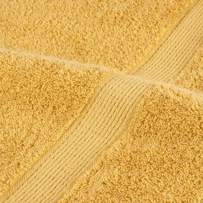 vidaXL Toalhas de bidé premium SOLUND 2 pcs 30x50 cm 600 gsm dourado