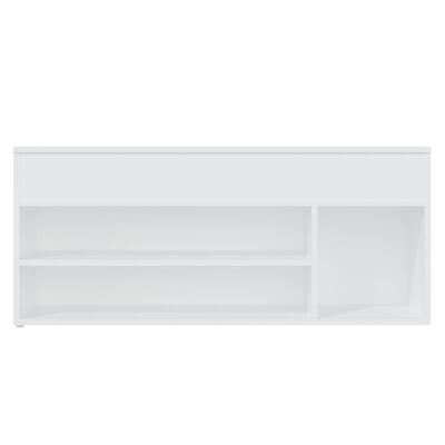 vidaXL Banco sapateira 105x30x45 cm derivados de madeira branco