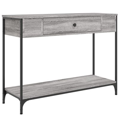 vidaXL Mesa consola 100x34,5x75cm derivados de madeira cinzento sonoma