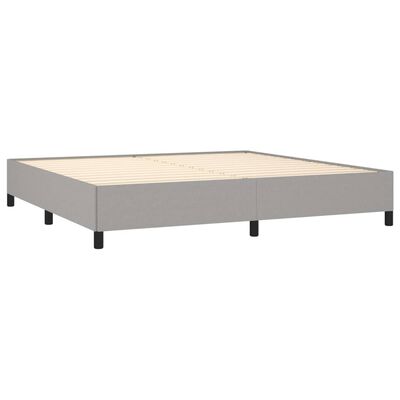 vidaXL Estrutura de cama sem colchão 200x200 cm tecido cinzento-claro