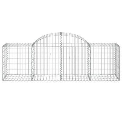 vidaXL Cestos gabião arqueados 10pcs 200x50x60/80 cm ferro galvanizado