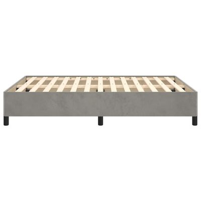 vidaXL Estrutura de cama 140x190 cm veludo cinzento-claro