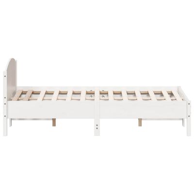 vidaXL Cama sem colchão 135x190 cm madeira de pinho maciça branco