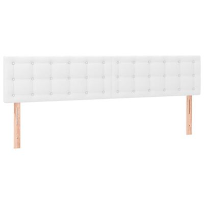 vidaXL Cama com molas/colchão 200x200 cm couro artificial branco