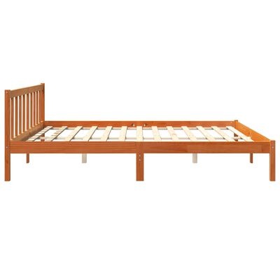 vidaXL Cama sem colchão 180x200 cm pinho maciço castanho-mel