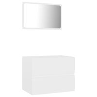 vidaXL 2 pcs conjunto de móveis de casa de banho contraplacado branco