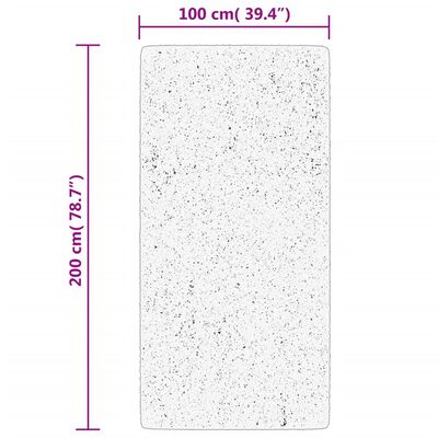 vidaXL Tapete de pelo alto aspeto brilhante ISTAN 100x200cm cor creme