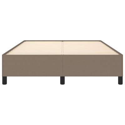 vidaXL Cama sem colchão 140x190 cm tecido castanho-acinzentado