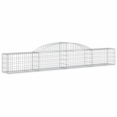 vidaXL Cestos gabião arqueados 13pcs 300x30x40/60 cm ferro galvanizado