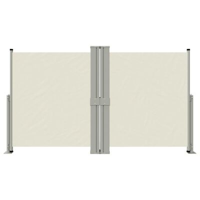 vidaXL Toldo lateral retrátil 140x1200 cm cor creme