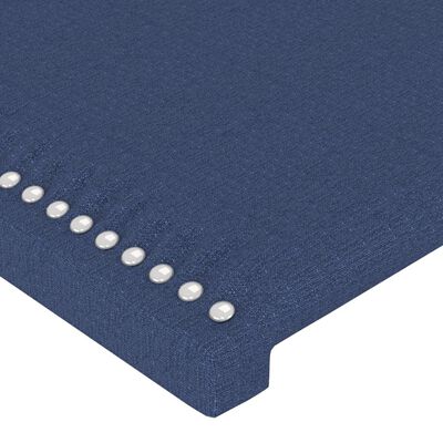 vidaXL Cabeceira de cama 4 pcs tecido 100x5x78/88 cm azul