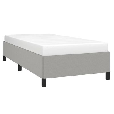 vidaXL Estrutura de cama 90x190 cm tecido cinza-claro