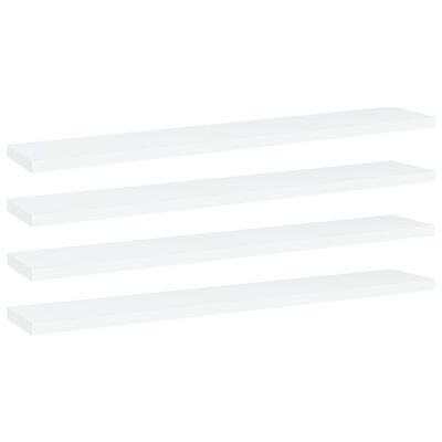 vidaXL Prateleiras para estante 4 pcs derivados de madeira branco