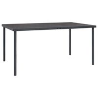 vidaXL Mesa de jantar para jardim 150x90x74 cm aço antracite