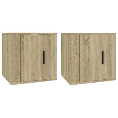 vidaXL Móveis de TV de parede 2 pcs 40x34,5x40 cm carvalho sonoma