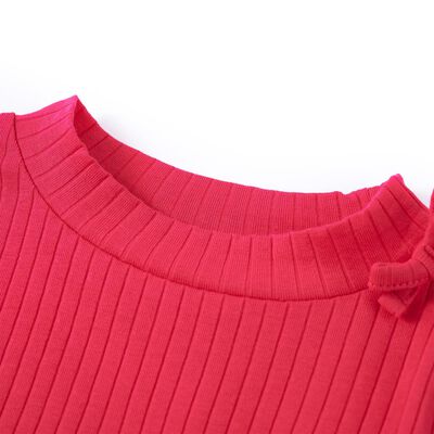 T-shirt de manga comprida para criança rosa-choque 116