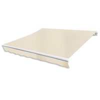 vidaXL Toldo dobrável manual 300 cm creme