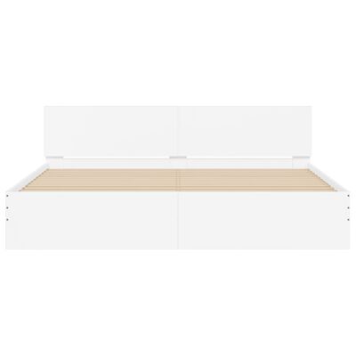 vidaXL Estrutura de cama com cabeceira 160x200 cm branco