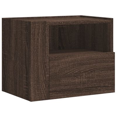 vidaXL Mesa de cabeceira de parede 45x30x35 cm carvalho castanho