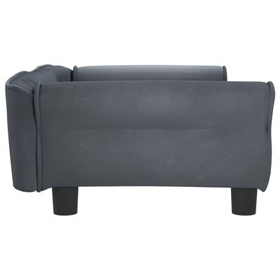 vidaXL Cama para cães 95x55x30 cm veludo cinzento-escuro