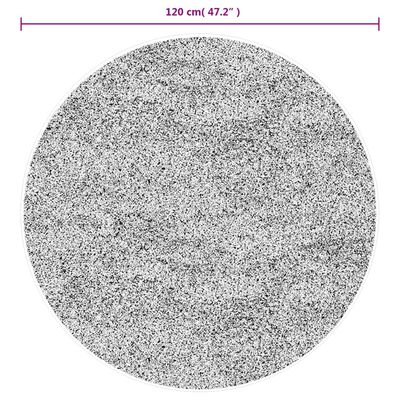 vidaXL Tapete de pelo alto aspeto brilhante ISTAN Ø 120 cm antracite