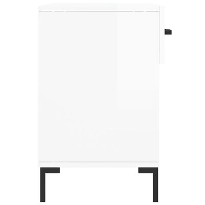 vidaXL Banco sapateira 102x35x55 cm derivados madeira branco brilhante