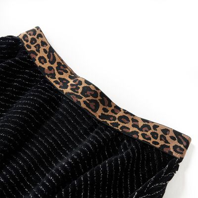 Saia para criança com cinta leopardo preto 140