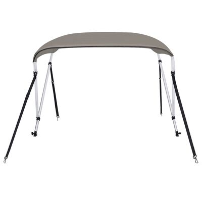 vidaXL Toldo de 2 arcos Bimini 180x150x110 cm cinzento