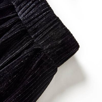 Saia plissada para criança com lurex preto 116