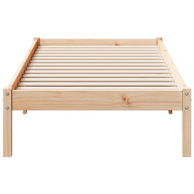 vidaXL Cama extra longa sem colchão 80x210 cm madeira de pinho maciça