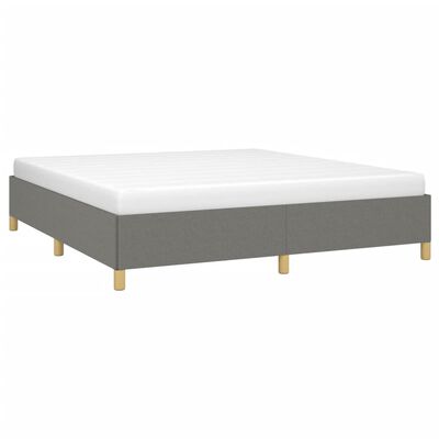 vidaXL Estrutura de cama sem colchão 160x200 cm tecido cinzento-escuro