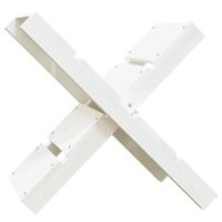 vidaXL Suporte de lenha 47x39,5x48 cm madeira de pinho maciça branco