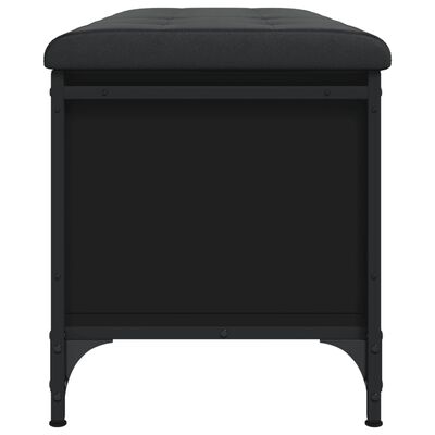 vidaXL Banco de arrumação 102x42x45 cm derivados de madeira preto