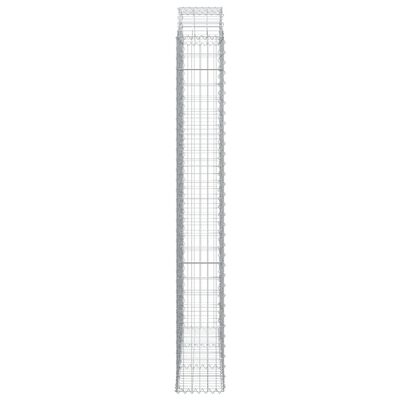 vidaXL Cesto gabião arqueado 150x30x220/240 cm ferro galvanizado