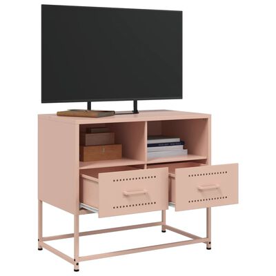 vidaXL Móvel de TV 68x39x60,5 cm aço rosa