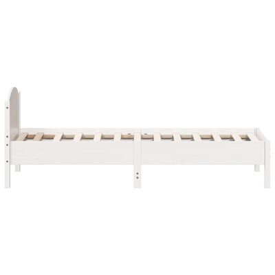 vidaXL Cama sem colchão 90x200 cm madeira de pinho maciça branco