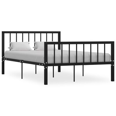 vidaXL Estrutura de cama 120x200 cm metal preto