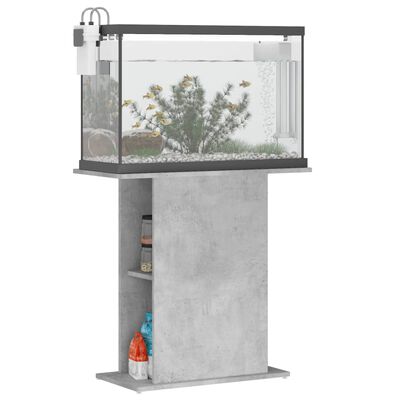 vidaXL Suporte aquário 75x36x72,5 cm deriv. de madeira cinza cimento