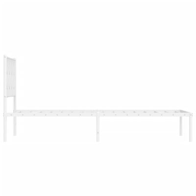 vidaXL Estrutura de cama com cabeceira 100x200 cm metal branco