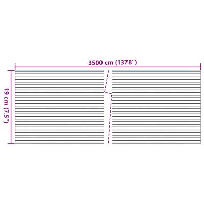 vidaXL Telas de privacidade para jardim 2 pcs 35x0,19m PVC cinzento