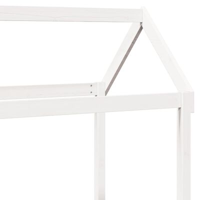 vidaXL Telhado de cama infantil 98x70x176,5 cm pinho maciço branco