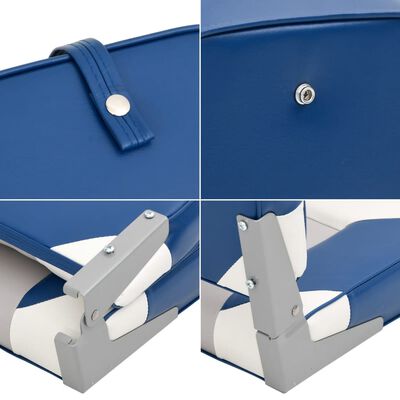 vidaXL Assentos de barco dobráveis com encosto alto 2 pcs 39x43x58 cm