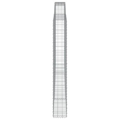 vidaXL Cestos gabião arqueados 25 pcs 400x30x220/240 ferro galvanizado