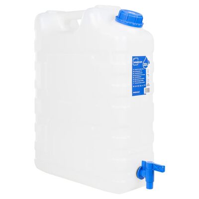 vidaXL Recipiente de água com torneira transparente 20 L plástico