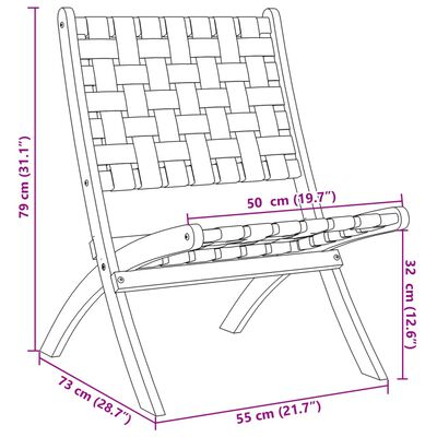 vidaXL Cadeiras de jardim dobráveis 2 pcs c/ mesa madeira maciça preto