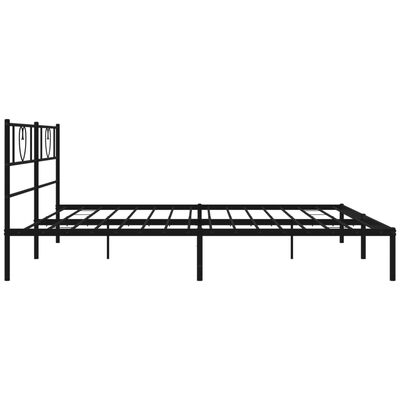 vidaXL Estrutura de cama com cabeceira 183x213 cm metal preto