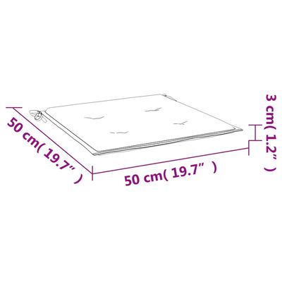 vidaXL Almofadões p/ cadeira 4pcs 50x50x3cm tecido multicor