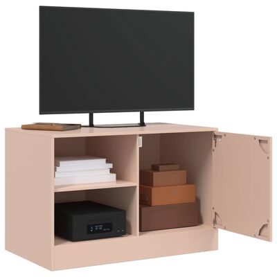 vidaXL Móvel de TV 67x39x44 cm aço rosa