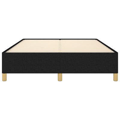 vidaXL Estrutura de cama sem colchão 140x190 cm tecido preto